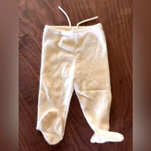 Baby cashmere footed pants. Drawstring, barely used, one tiny stain on the back.